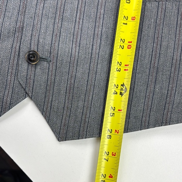 John Varvatos Gray Striped Suit Vest - Picture 11 of 12